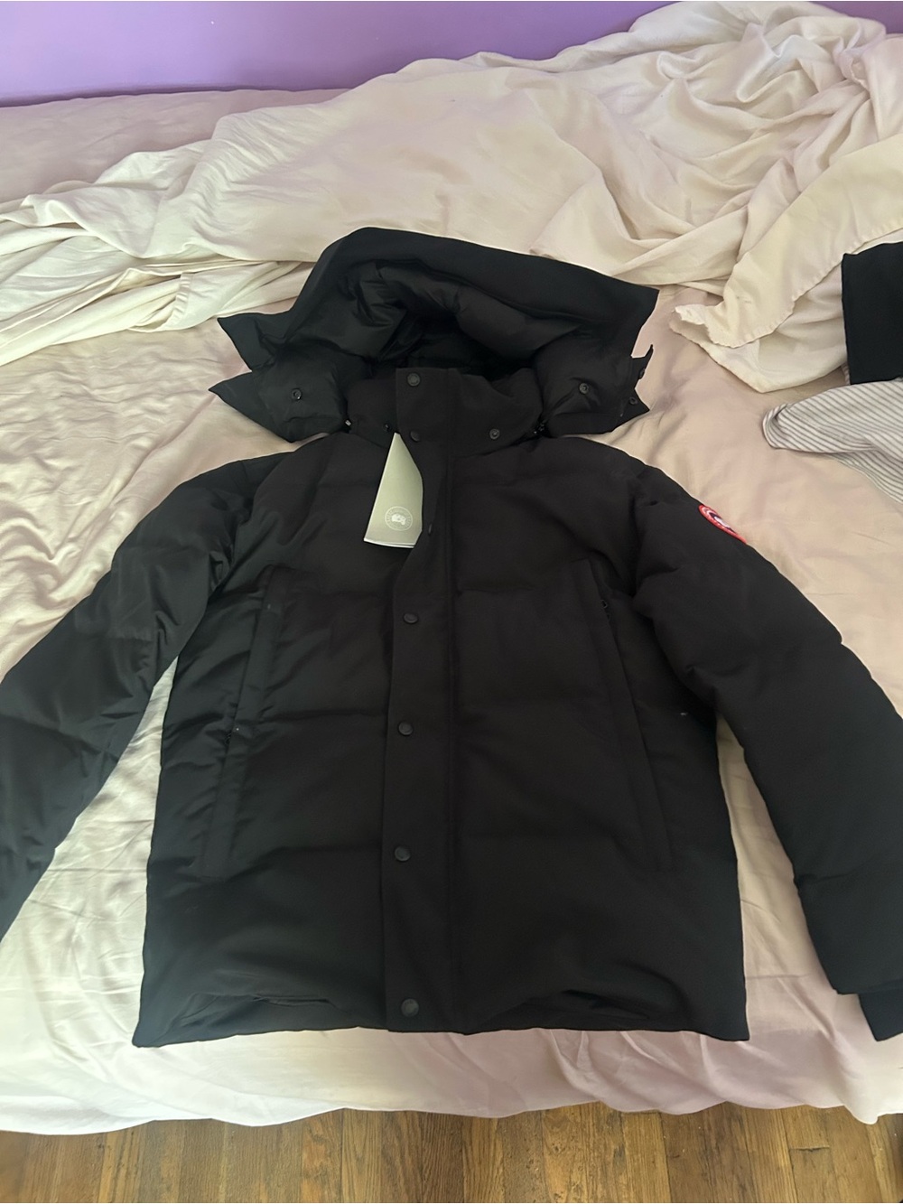 Canada Goose Black Men’s Puffer Jacket with Hood